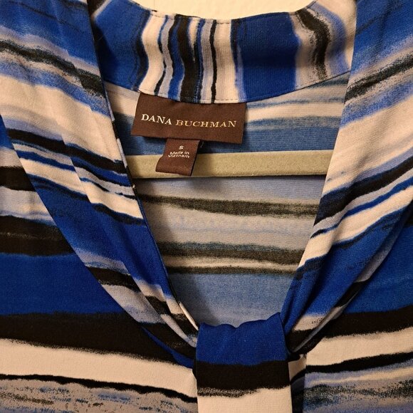 Dana Buchman Striped Blue Tank Top Size Small - Picture 2 of 2